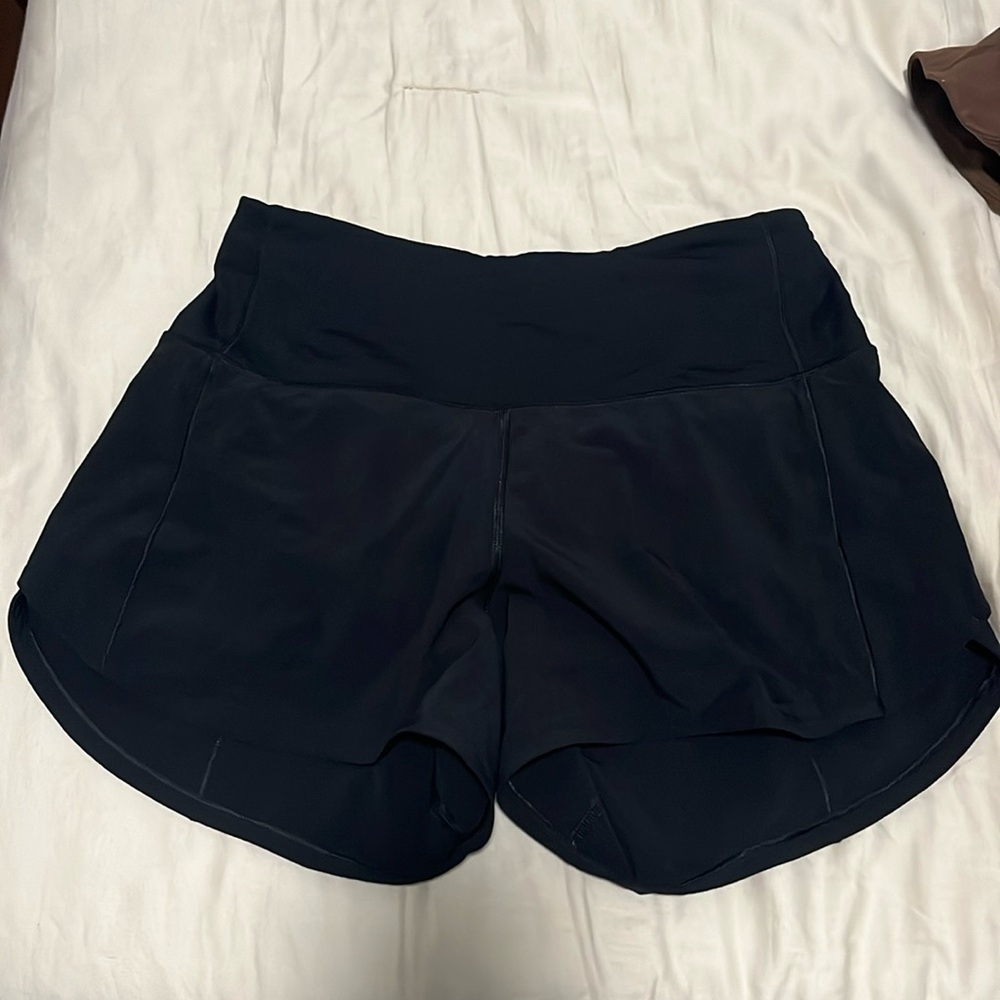 Black speed up shorts 4 inch inseam